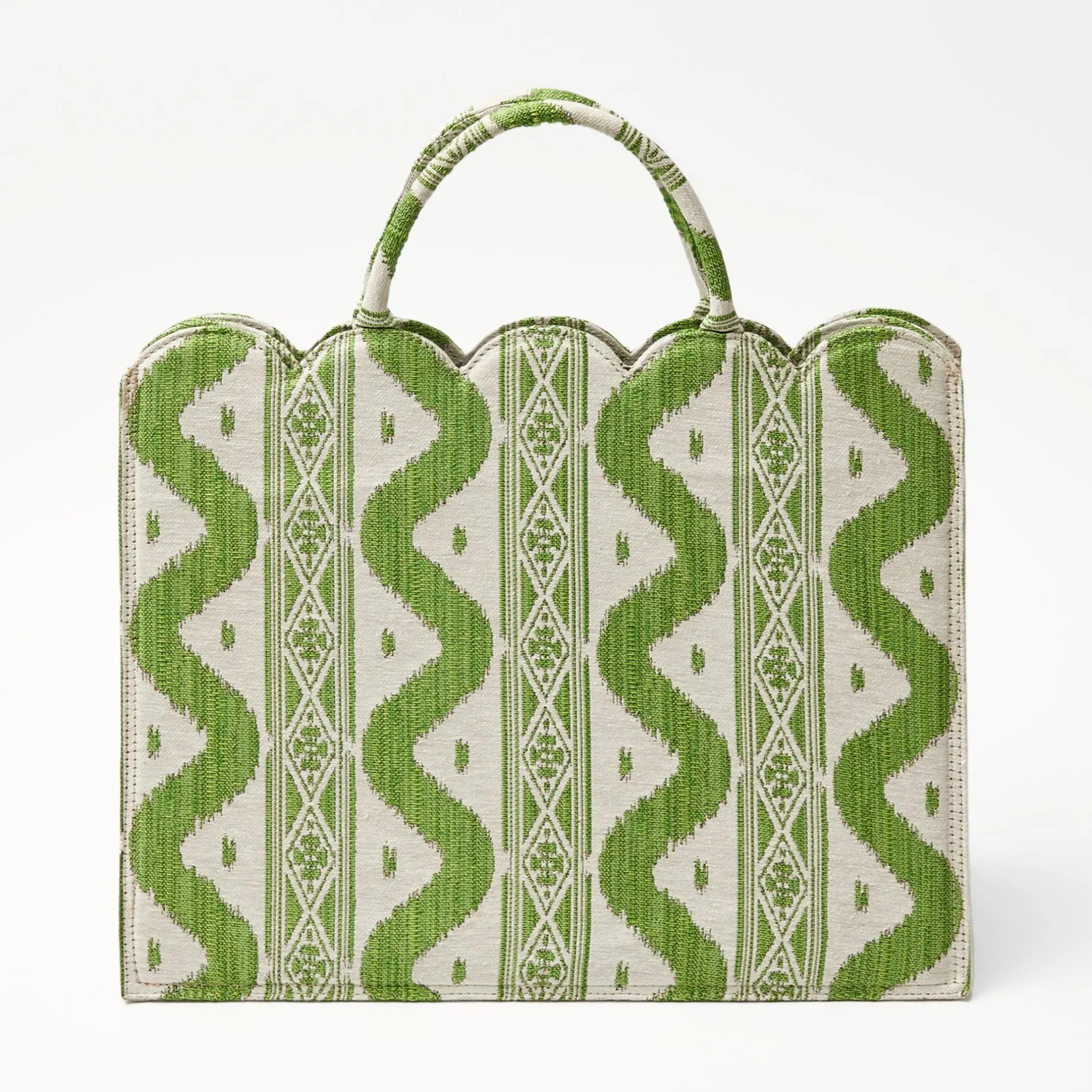Online Mrs. Alice Tote Bag (Green Ikat)