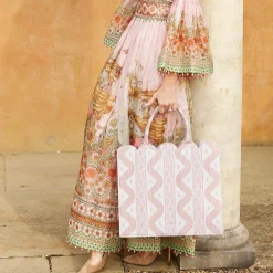 Online Mrs. Alice Tote Bag (Pink Ikat)