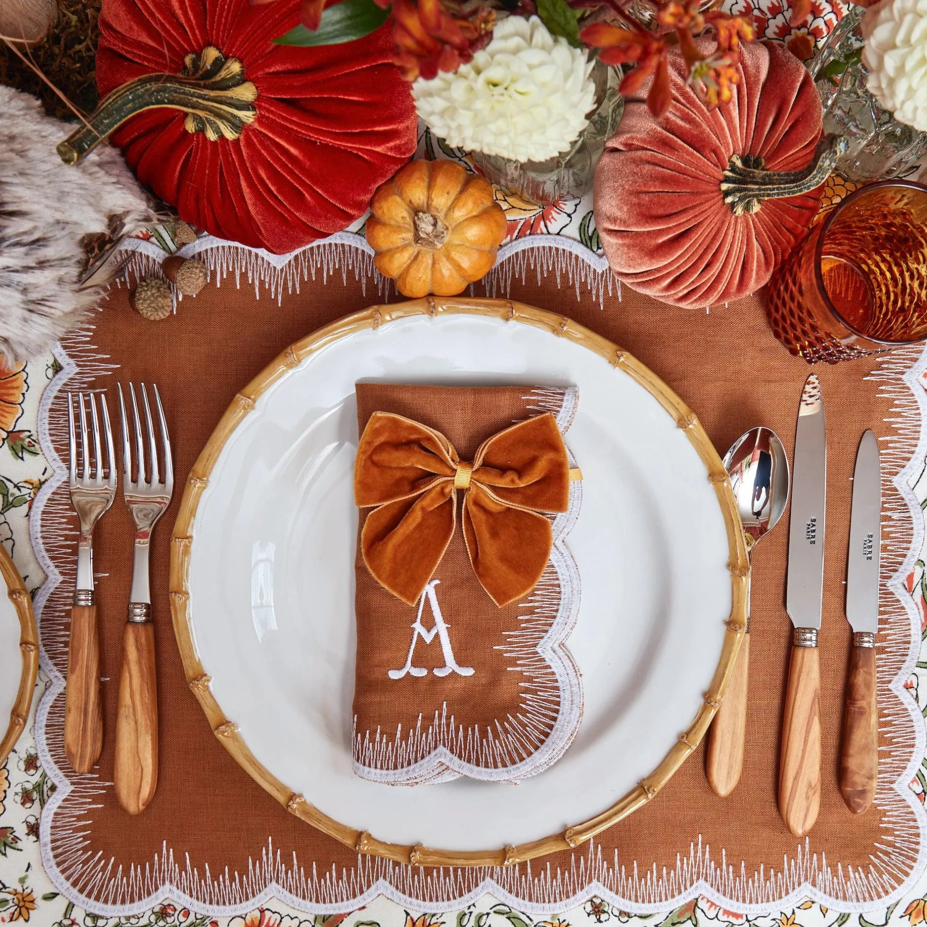 New Mrs. Alice Mustard Velvet Napkin Bows (Set Of 4)