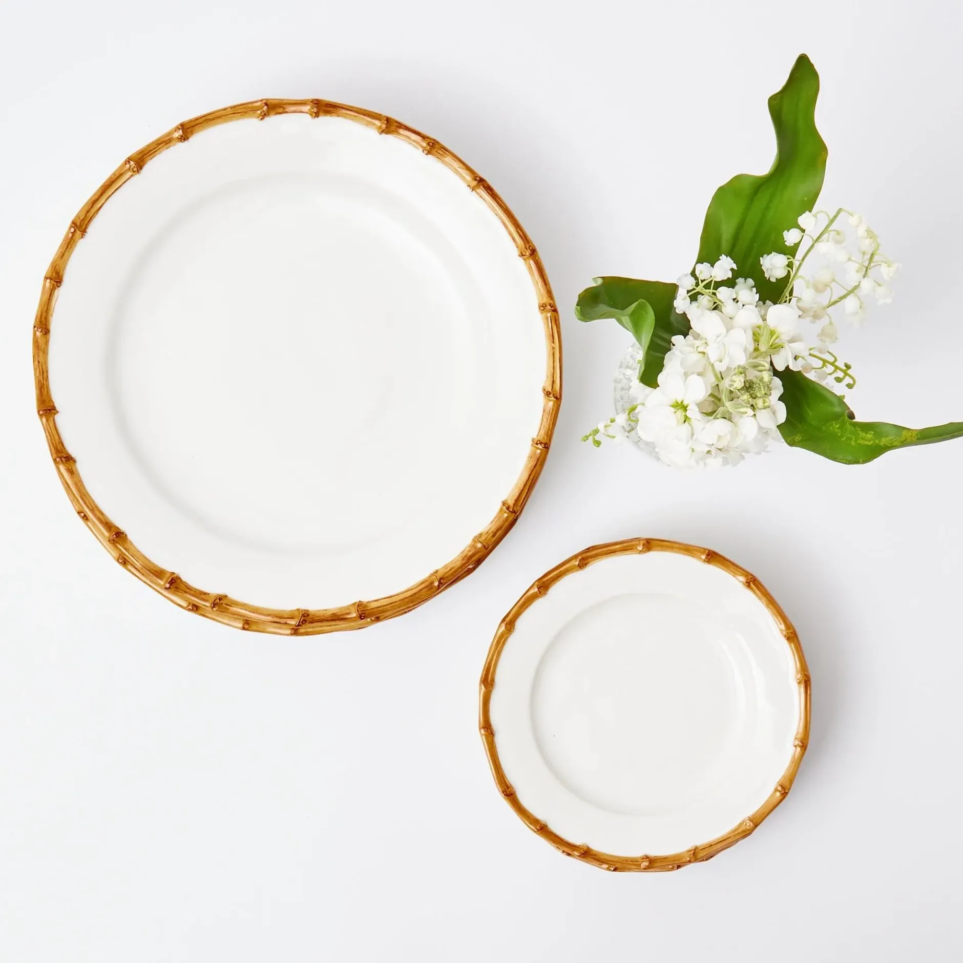 Sale Mrs. Alice Nancy Bamboo Dinner & Starter Plates (Set Of 8)