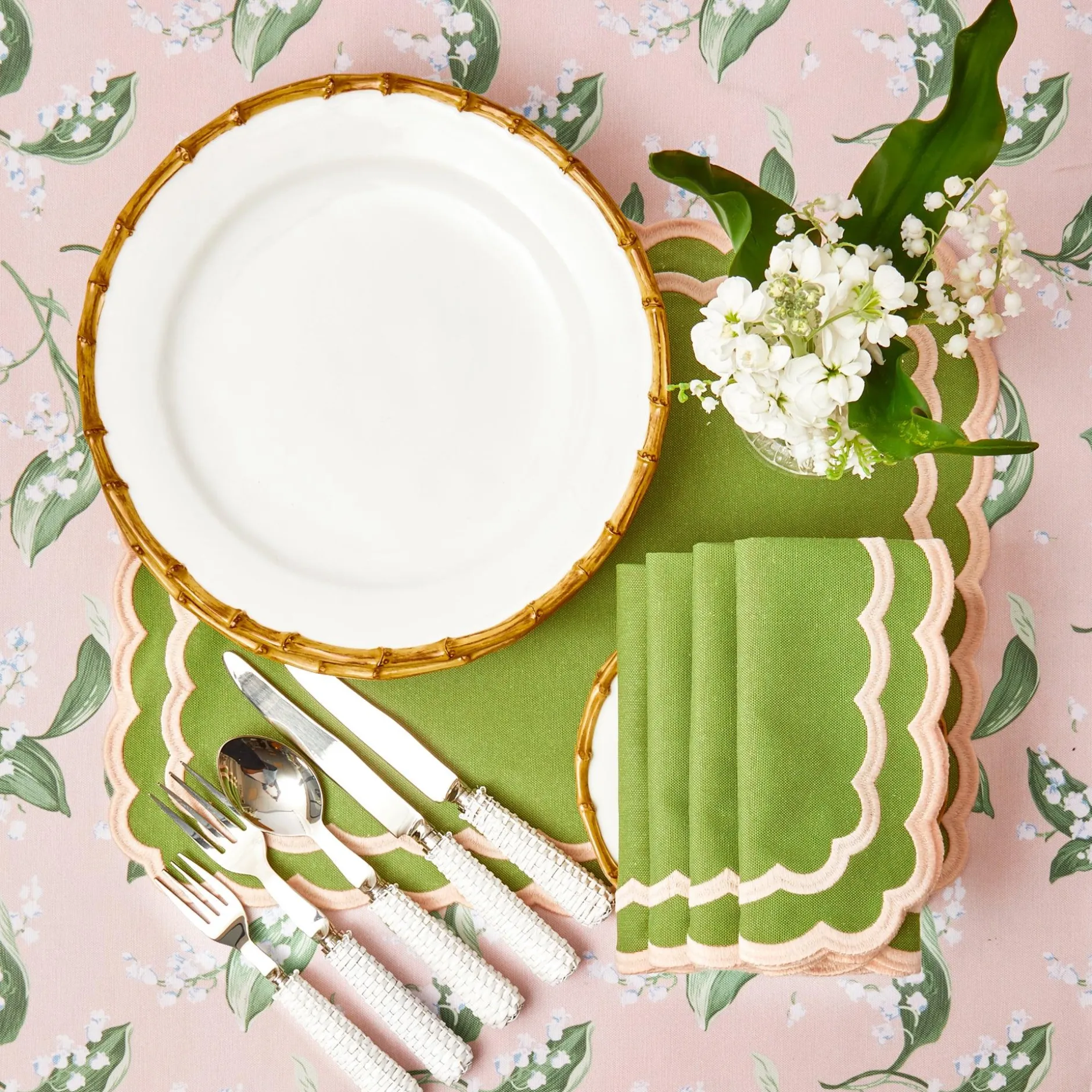New Mrs. Alice Nancy Bamboo Dinner Plate (Set Of 4)