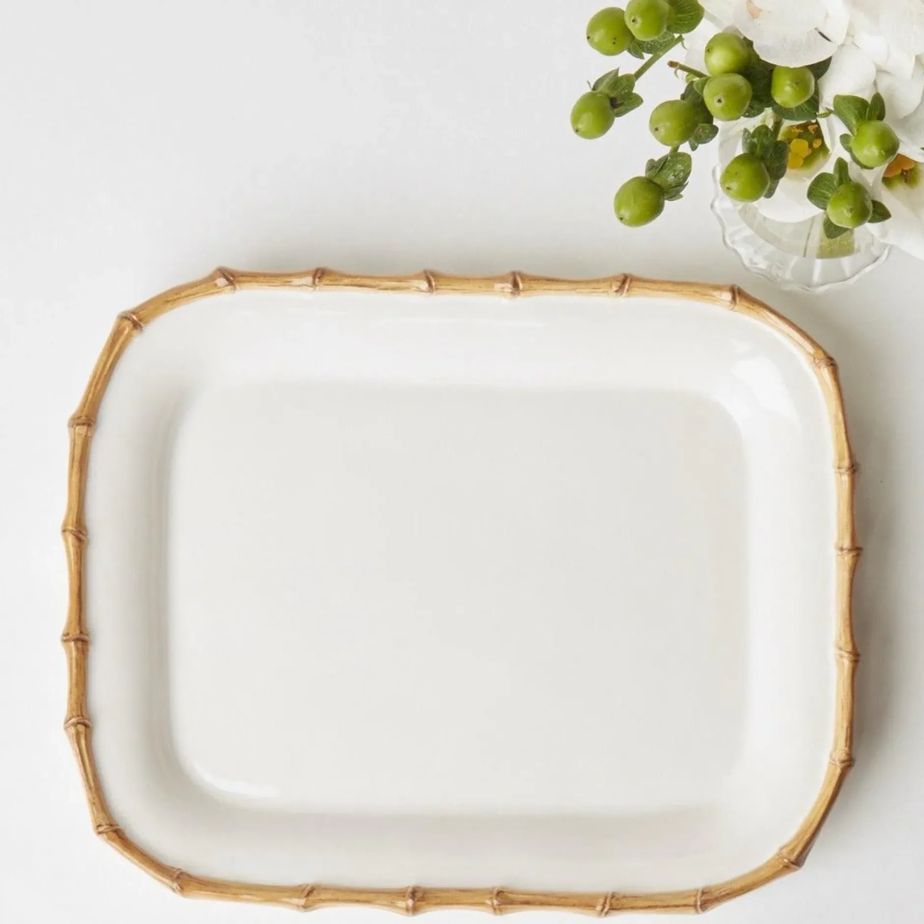 Mrs. Alice Nancy Bamboo Rectangle Platter