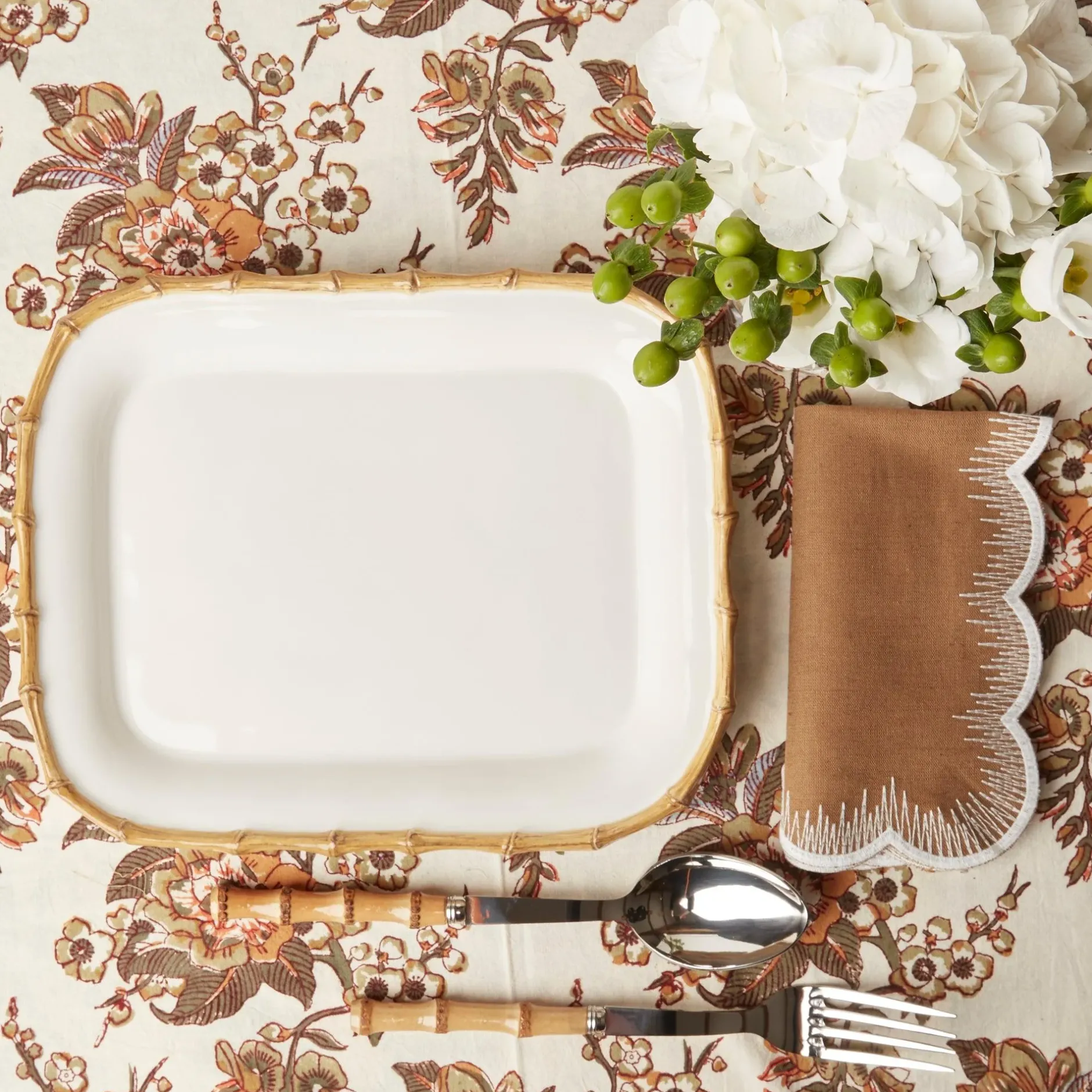 Mrs. Alice Nancy Bamboo Rectangle Platter