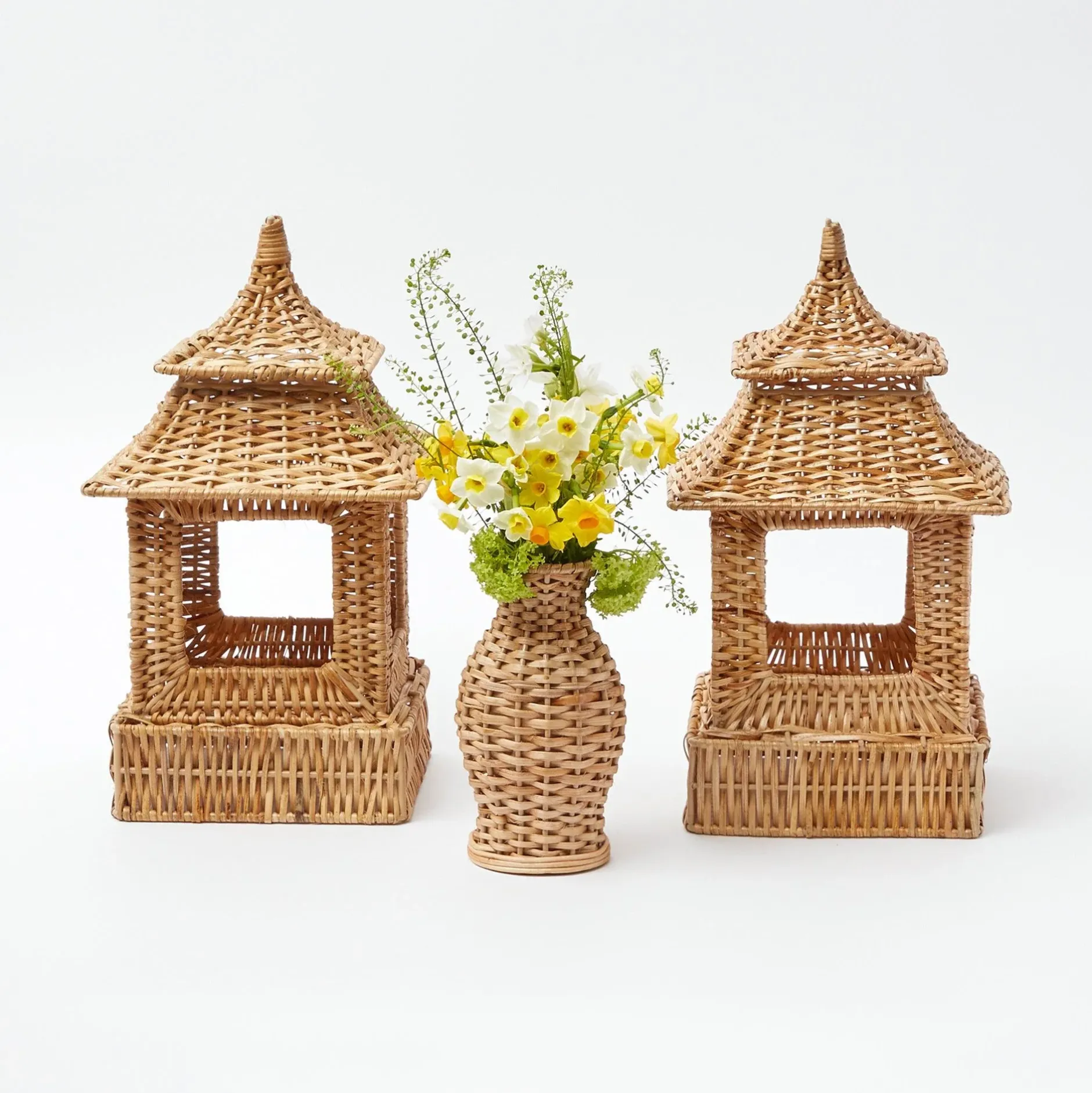 Online Mrs. Alice Natural Rattan Decoration Set