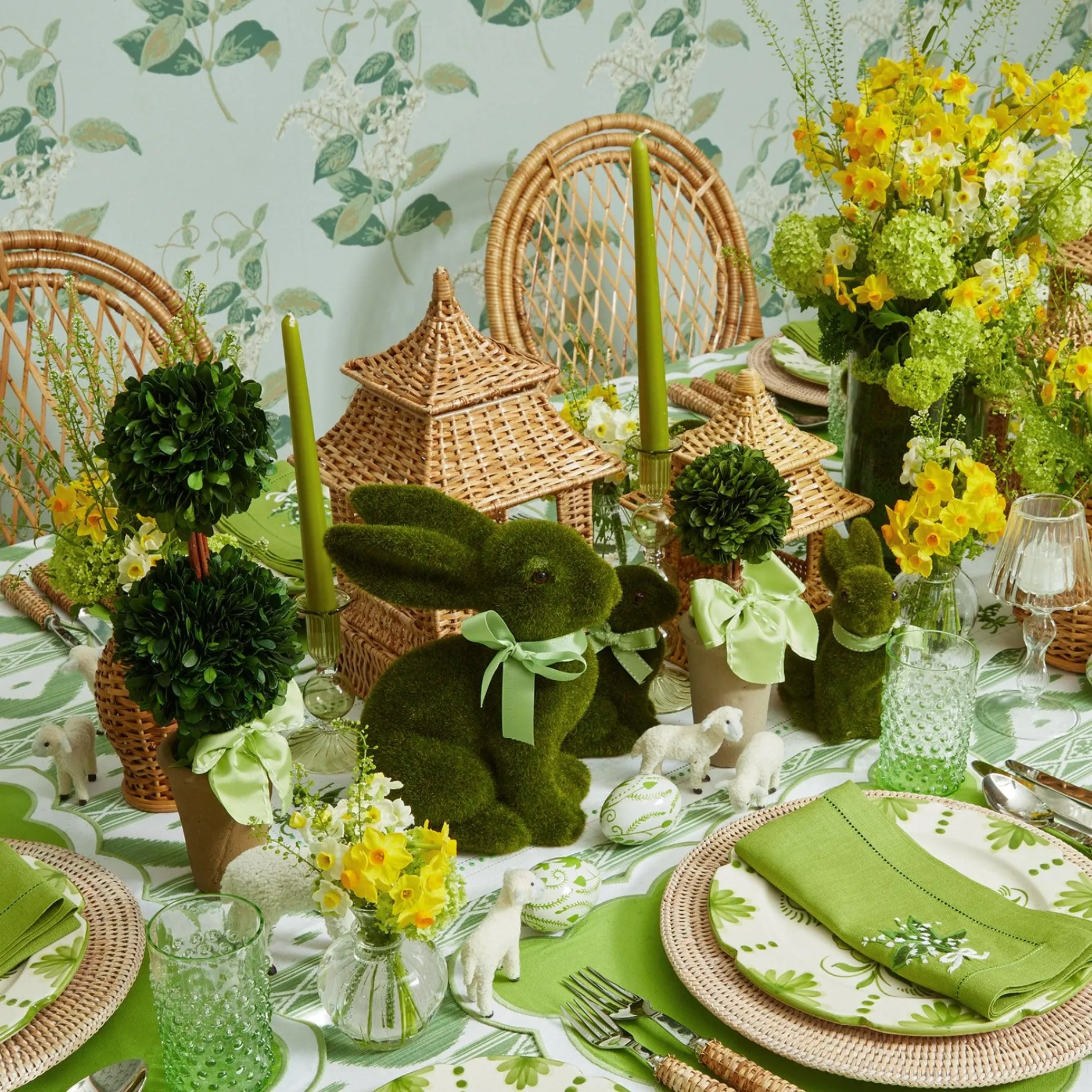 Online Mrs. Alice Natural Rattan Decoration Set