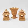 Online Mrs. Alice Natural Rattan Pagoda & Urn Vase Set