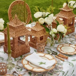 Hot Mrs. Alice Natural Rattan Pagoda Decoration Set