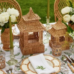 Discount Mrs. Alice Natural Rattan Pagoda Decoration Set