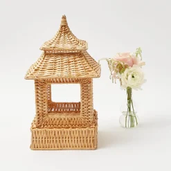New Mrs. Alice Natural Rattan Pagoda Lantern