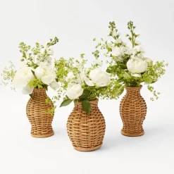 Sale Mrs. Alice Natural Rattan Vase (Set Of 3)