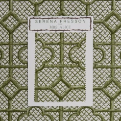 Discount Mrs. Alice Olive Green Bamboo Trellis Fabric
