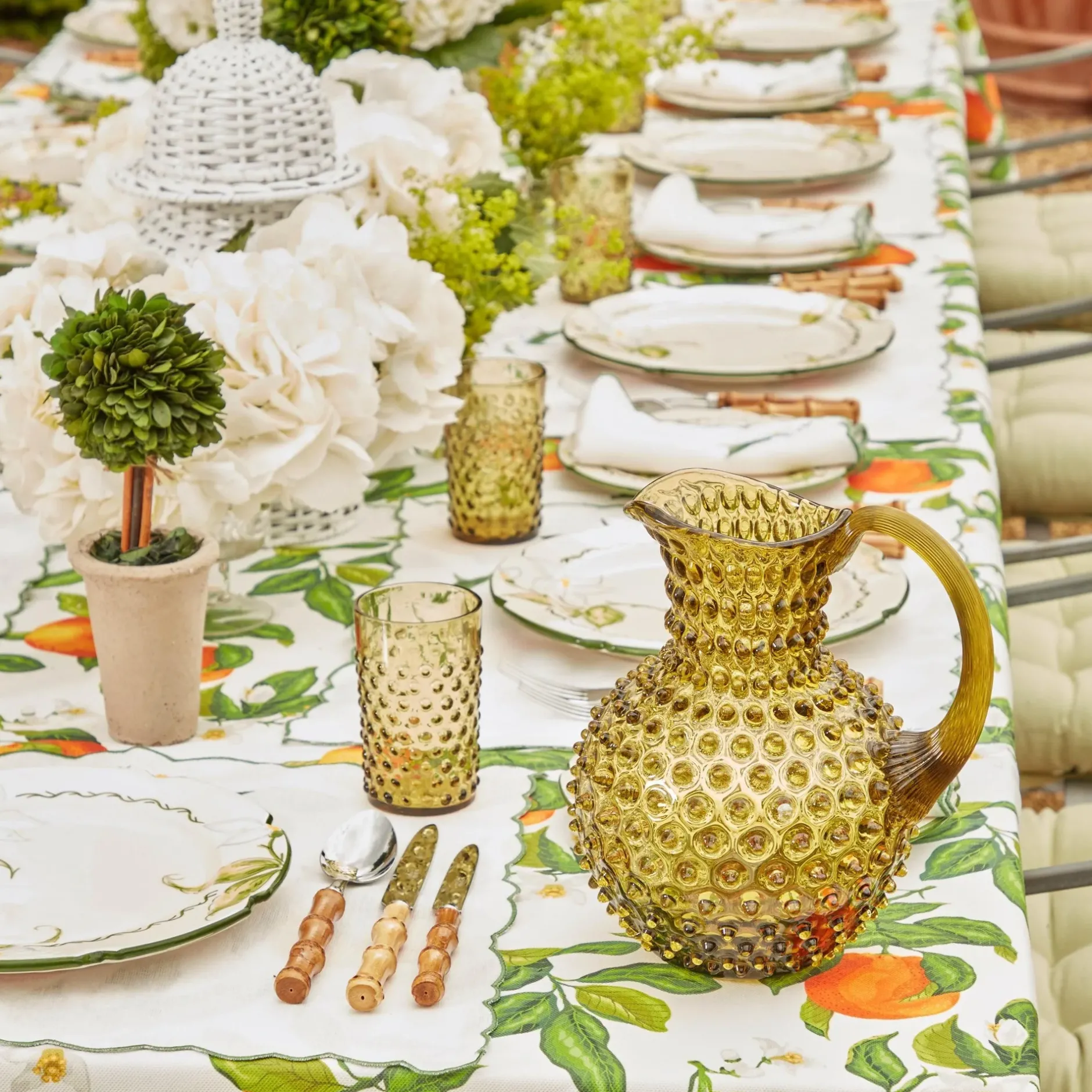 Online Mrs. Alice Olive Green Hobnail Glasses (Set Of 6)