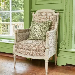Mrs. Alice Olive Green Leopard Fabric