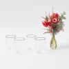 Outlet Mrs. Alice Olive Rim Swirl Water Glass (Set Of 4)