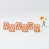 Sale Mrs. Alice Orange Raffia Water Glasses (Set Of 6)