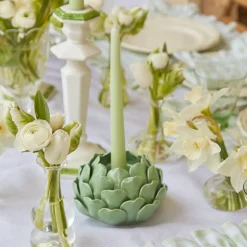Online Mrs. Alice Pale Green Artichoke Candle Holder (Pair)