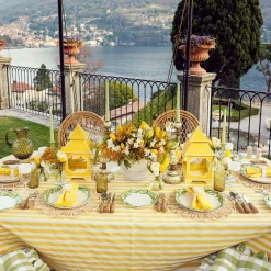 Online Mrs. Alice Passalacqua Yellow Stripe Tablecloth