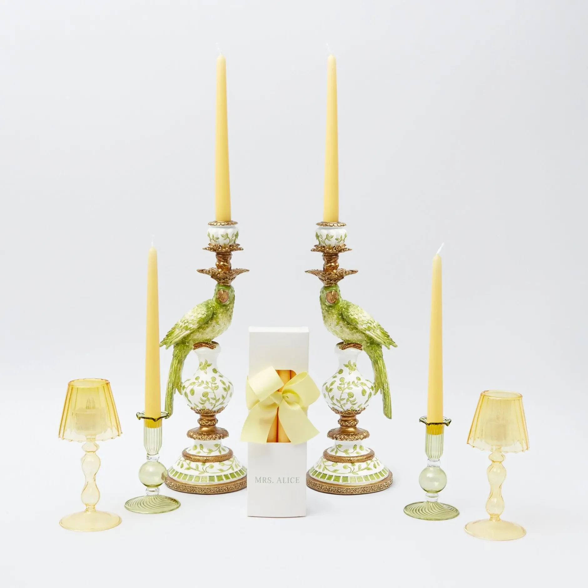 Mrs. Alice Pastel Yellow Candles (Set Of 8)