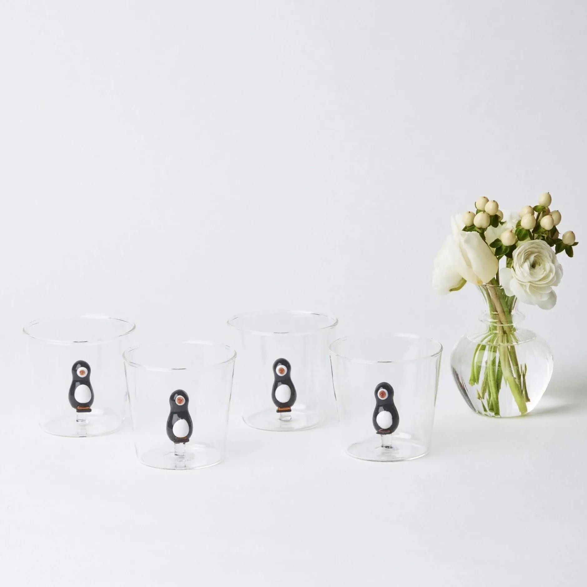 Mrs. Alice Penguin Water Glasses (Set Of 4)