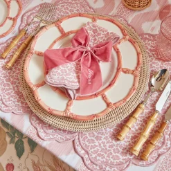 Hot Mrs. Alice Personalised Dusty Pink Napkin Bow