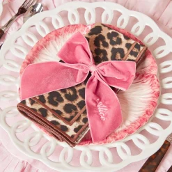Hot Mrs. Alice Personalised Dusty Pink Napkin Bow
