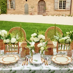 Online Mrs. Alice Petal Bamboo Ceramic Dinner Plate (Set Of 4)