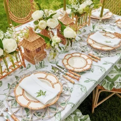 Sale Mrs. Alice Petal Bamboo Ceramic Dinner & Starter Plates (Set Of 8)