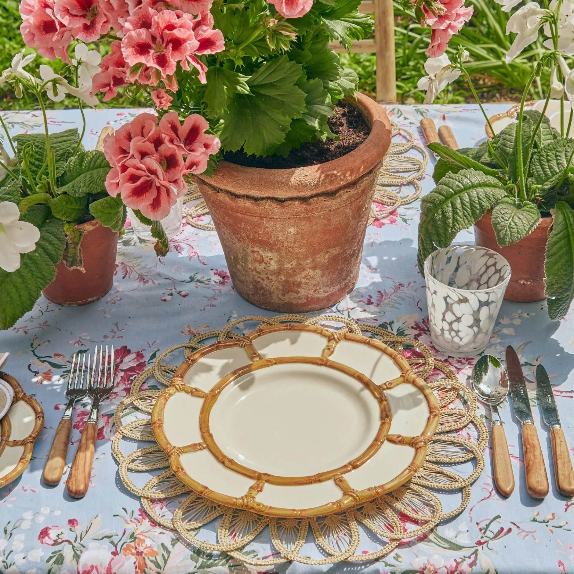 Sale Mrs. Alice Petal Bamboo Ceramic Dinner Plate