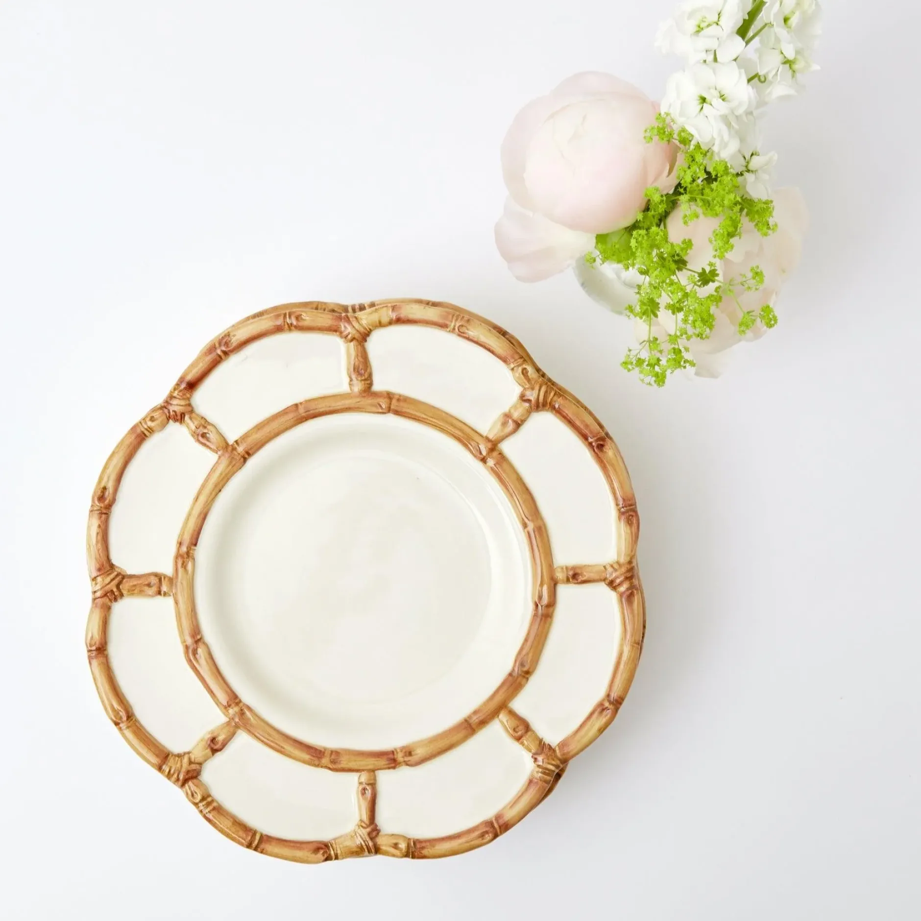 Sale Mrs. Alice Petal Bamboo Ceramic Dinner Plate
