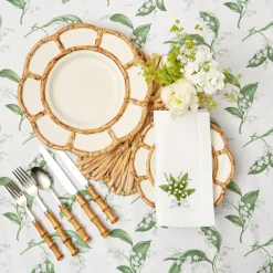 Sale Mrs. Alice Petal Bamboo Ceramic Dinner Plate (Set Of 4)