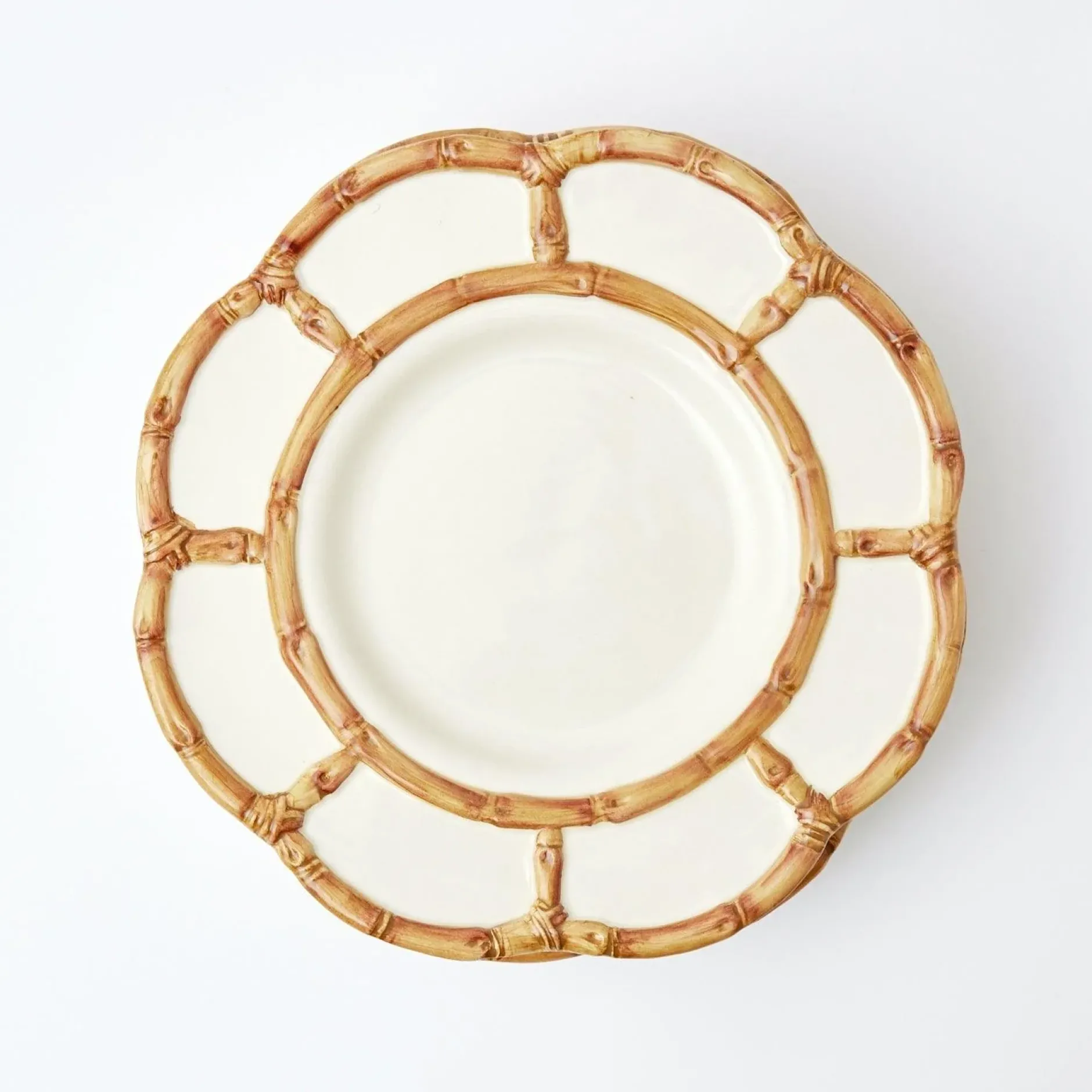 Sale Mrs. Alice Petal Bamboo Ceramic Dinner Plate (Set Of 4)