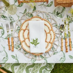 Outlet Mrs. Alice Petal Bamboo Ceramic Dinner & Starter Plates (Set Of 8)