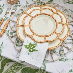 Online Mrs. Alice Petal Bamboo Ceramic Starter Plate