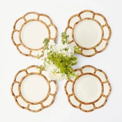 Online Mrs. Alice Petal Bamboo Starter Plate (Set Of 4)