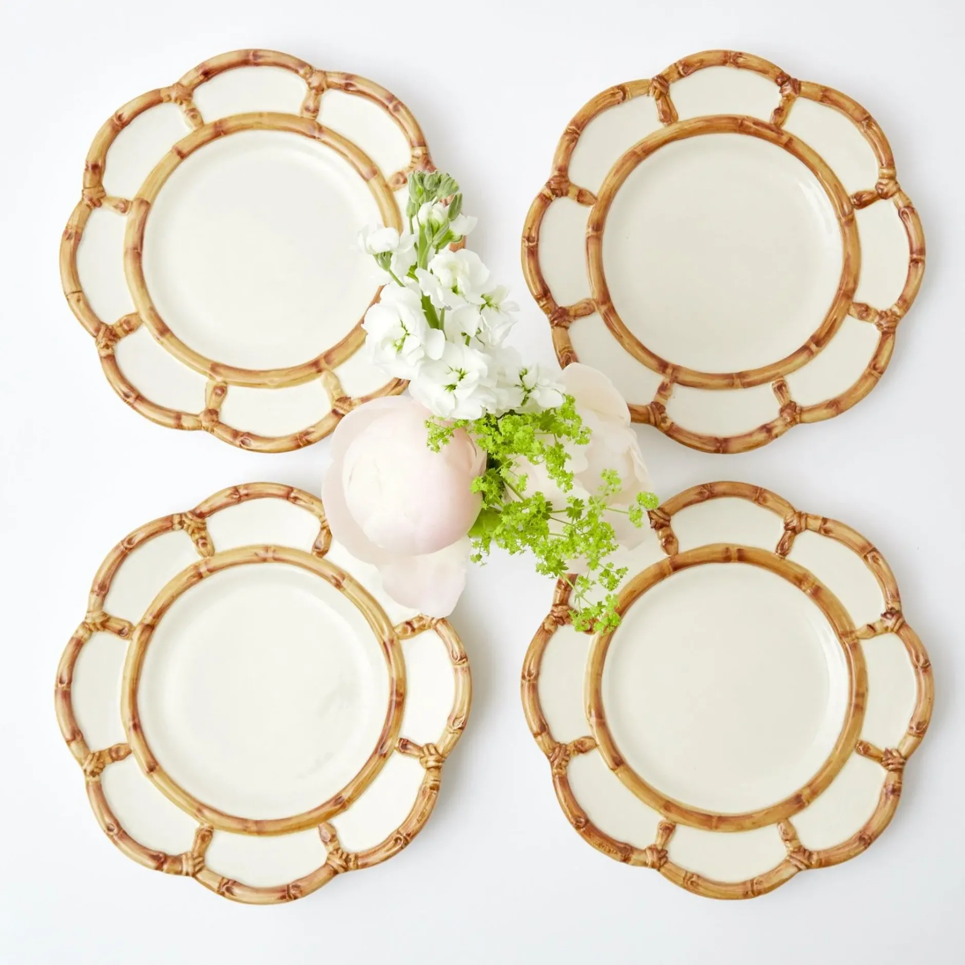 Online Mrs. Alice Petal Bamboo Starter Plate (Set Of 4)
