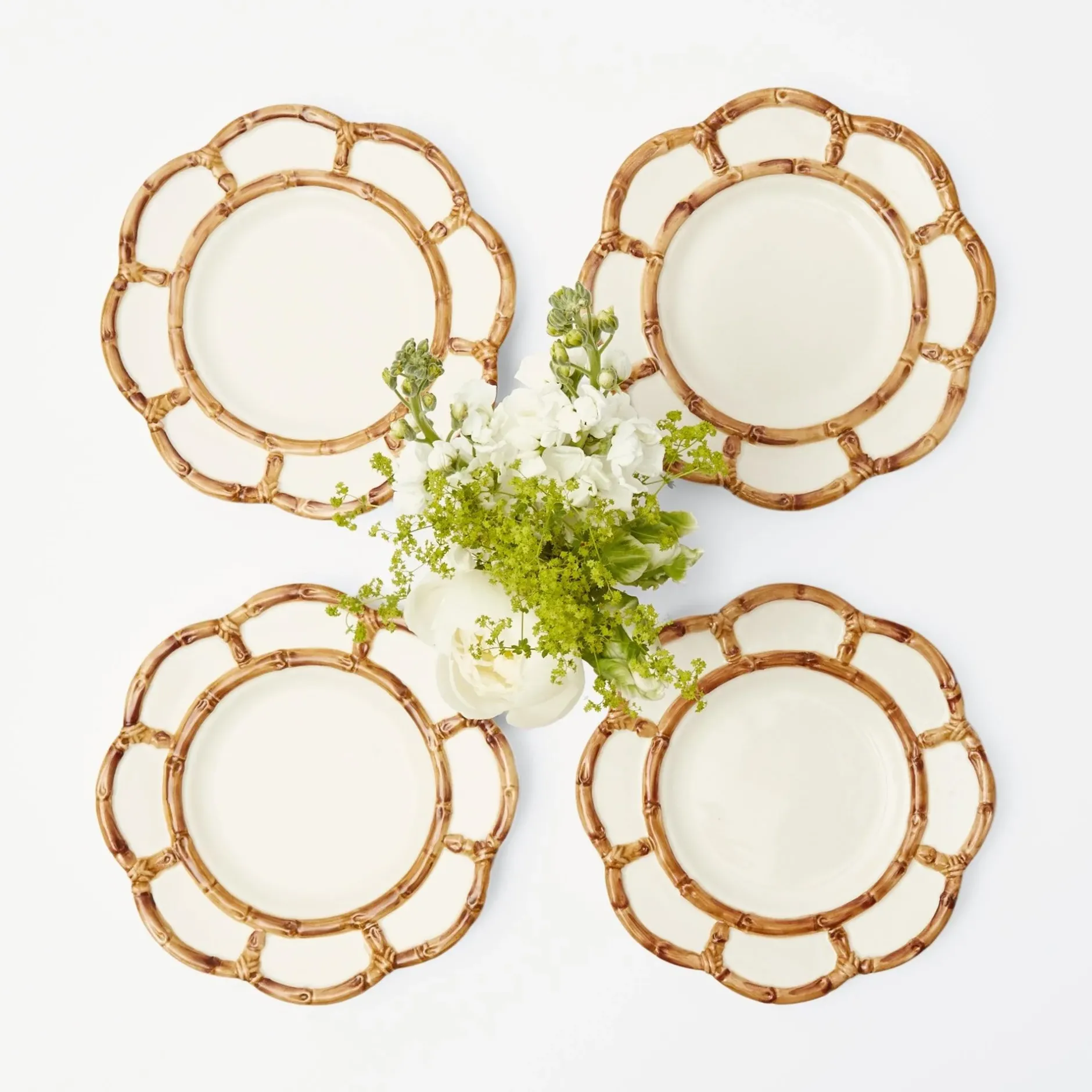 Best Mrs. Alice Petal Bamboo Starter Plate (Set Of 4)