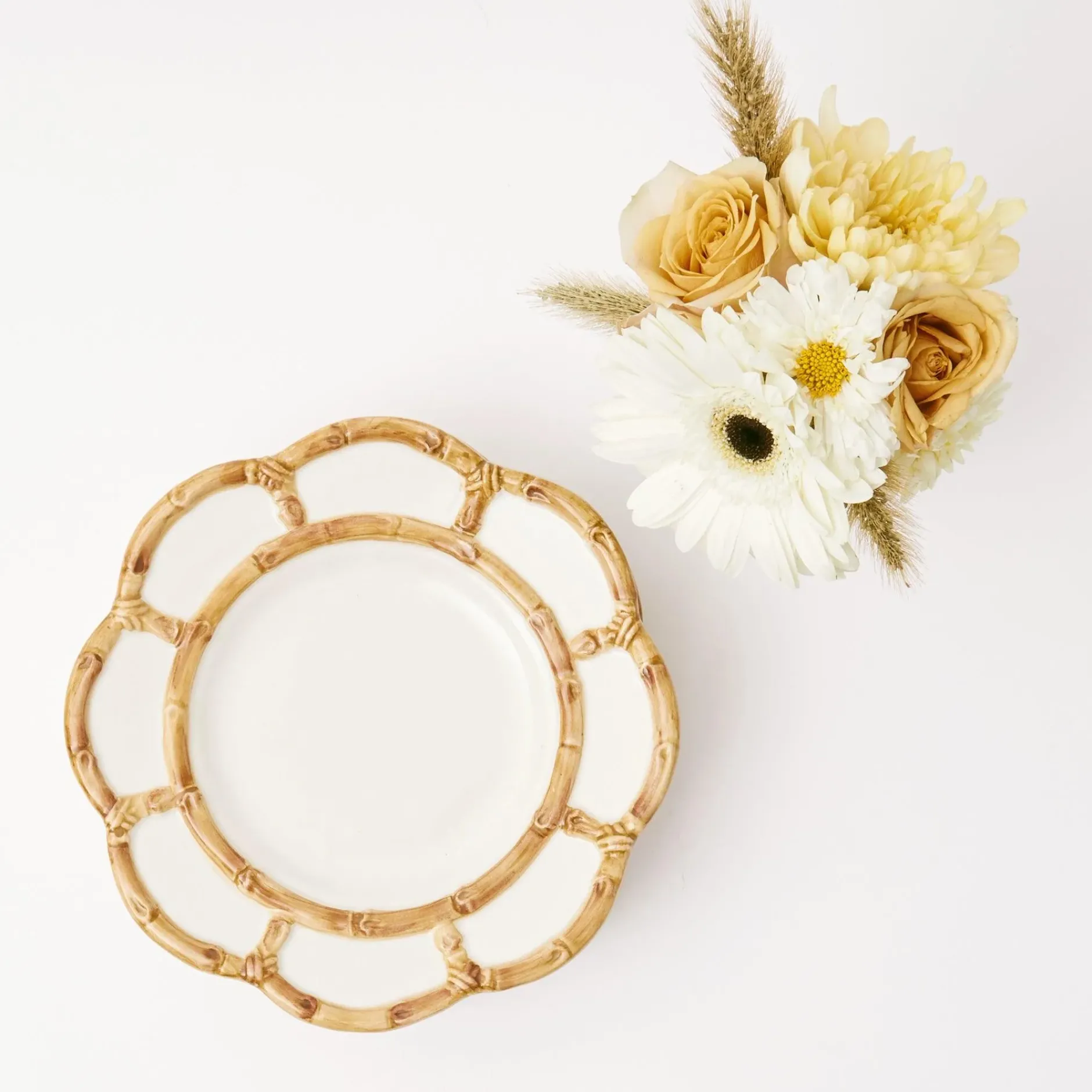 Best Mrs. Alice Petal Bamboo Starter Plate (Set Of 4)