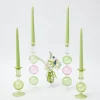 Discount Mrs. Alice Pink & Green Camille Candle Set (Green Candles)