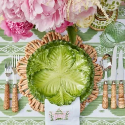 Clearance Mrs. Alice Pink & Green Pagoda Napkins (Set Of 4)