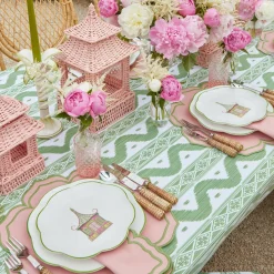 Mrs. Alice Pink & Green Pagoda Starter Plate