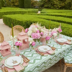 Discount Mrs. Alice Pink & Green Pagoda Starter Plate (Set Of 4)