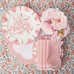 Best Mrs. Alice Pink Applique Napkins (Set Of 4)