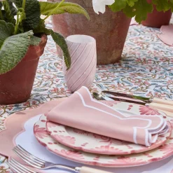 Best Mrs. Alice Pink Applique Napkins (Set Of 4)