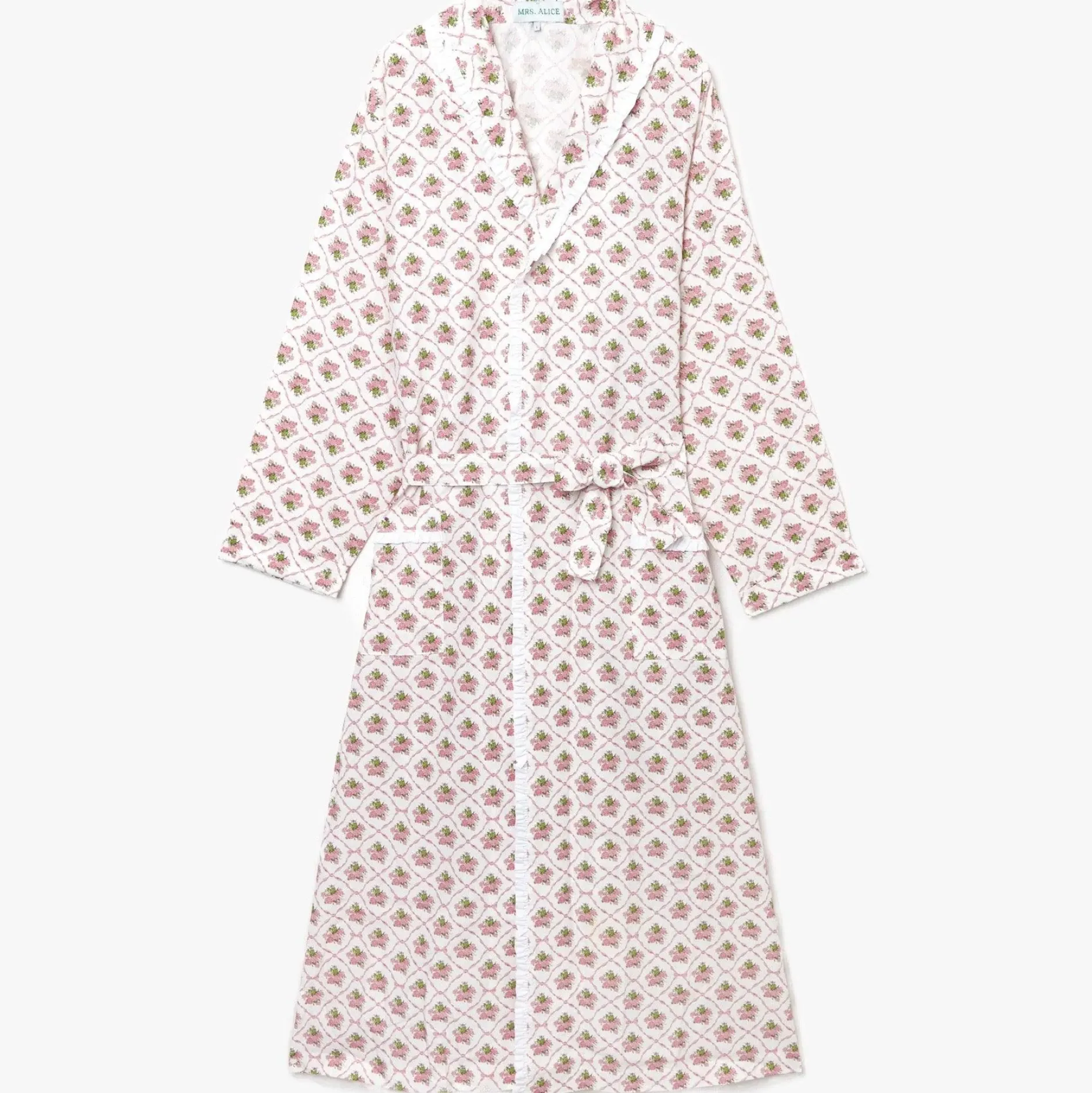 Best Mrs. Alice Pink Bouquet Dressing Gown