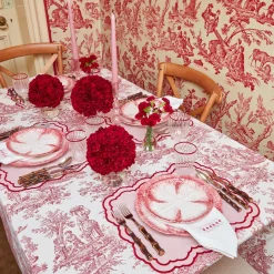 Clearance Mrs. Alice Pink Capri Lettuce Dinner Plate (Set Of 4)
