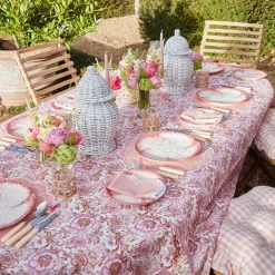 Clearance Mrs. Alice Pink Capri Lettuce Dinner Plate (Set Of 4)