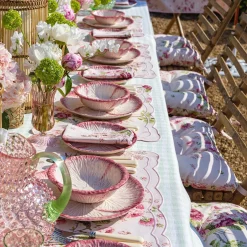 Clearance Mrs. Alice Pink Capri Lettuce Dinner Plate (Set Of 4)