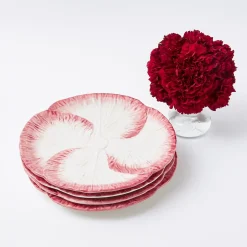 Clearance Mrs. Alice Pink Capri Lettuce Dinner Plate (Set Of 4)
