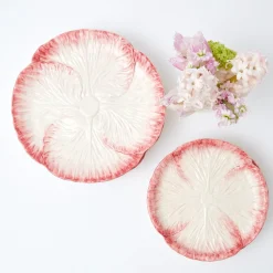 Clearance Mrs. Alice Pink Capri Lettuce Dinner Plate
