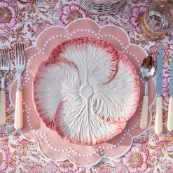 Clearance Mrs. Alice Pink Capri Lettuce Dinner Plate